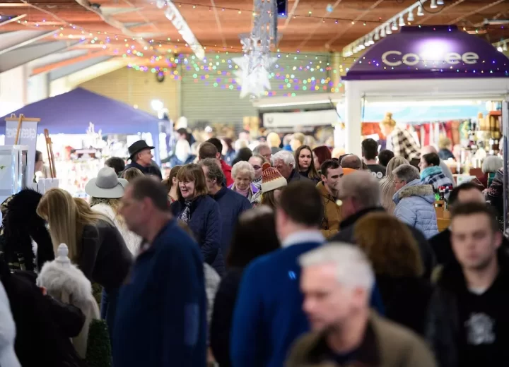 people attending food and gift fair