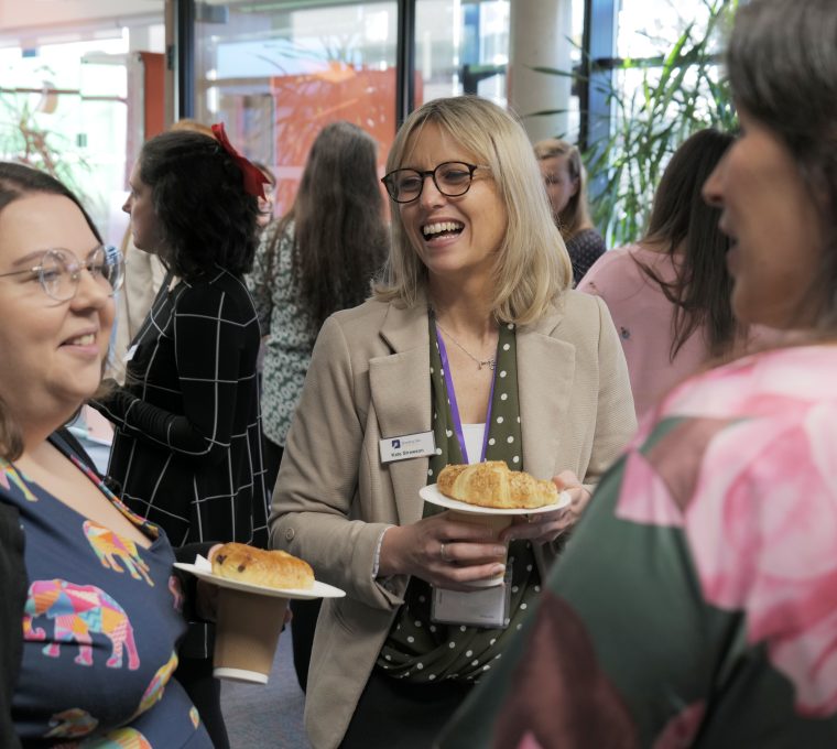 guests networking at caffeine club